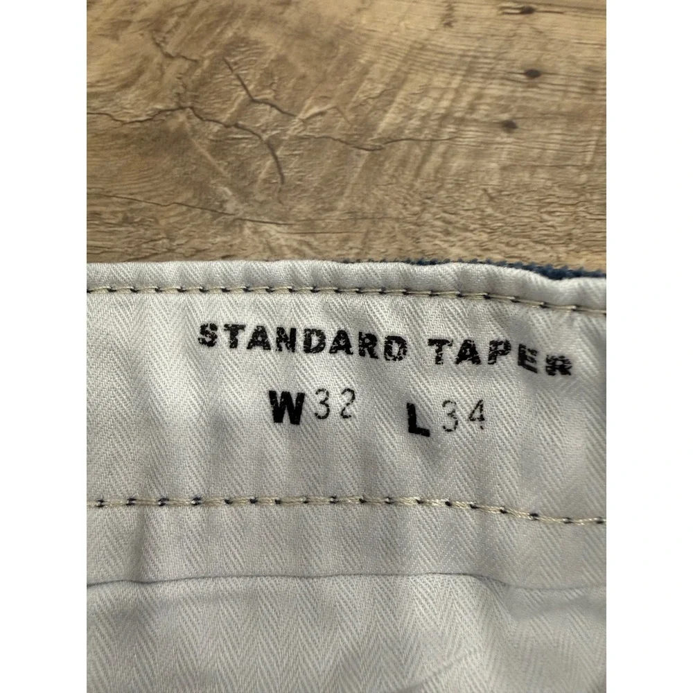 Levis XX Chino Standard Taper Corduroy Pants Mens 32x34 Navy Blue Trousers